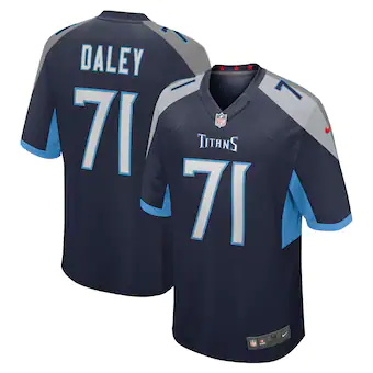 mens nike dennis daley navy tennessee titans game player je
